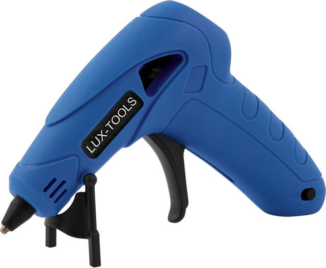 LUX-TOOLS Akku-Heißklebepistole in Blau für 7mm Klebesticks - Bild 1
