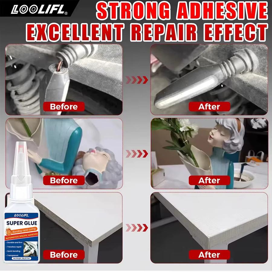 LOOLIFL Instant Super Glue Universal Sekundenkleber für Harz, Keramik, Metall und Glas - Bild 3