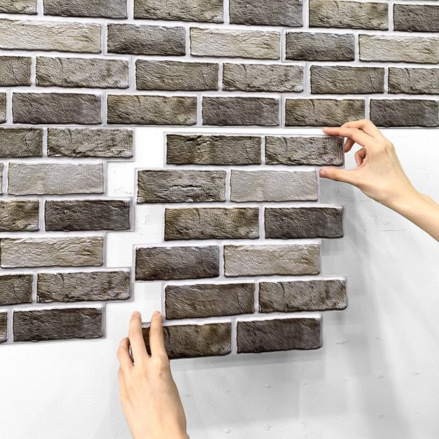 COMMOMY 3D-Wandaufkleber in Weiß, selbstklebende Kunstziegel-Wandpaneele aus PVC für Küchenfliesen und Badezimmer - Bild 1