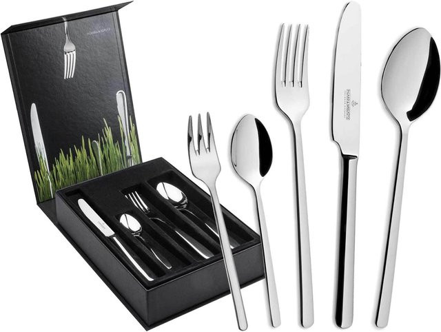 Picard & Wielpütz Tafelbesteck Ventura aus Edelstahl in Silber mit Besteckbox, 30er Set - Bild 1