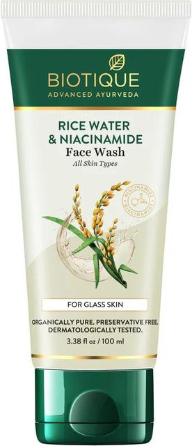 Biotique Reiswasser Niacinamid Gel Gesichtswaschmittel, 100 ml, Unisex - Bild 1