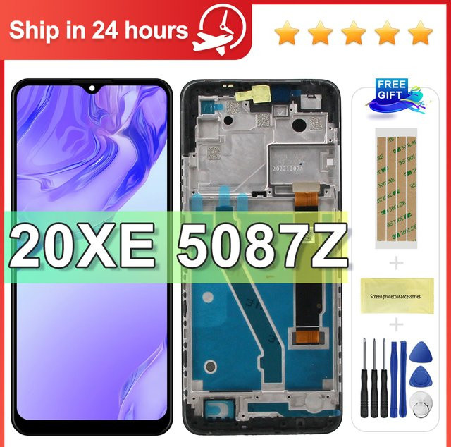 LCD-Touch-Display-Digitizer mit Rahmenbaugruppe in Schwarz für TCL 20 XE Ersatzteil für 5087Z-Modelle - Bild 1