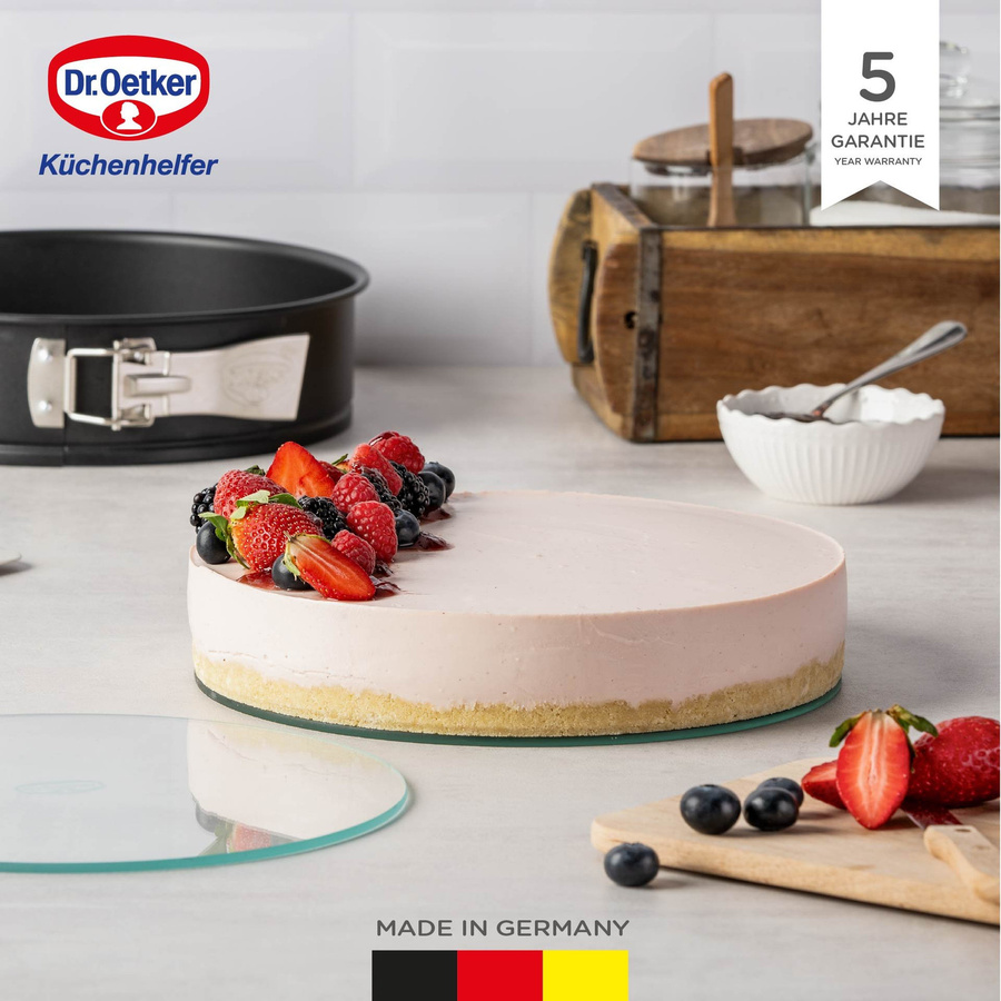 Dr. Oetker Springform Classic mit Glasboden, Durchmesser: 26 cm, Schwarz, Antihaftbeschichtung - Bild 3