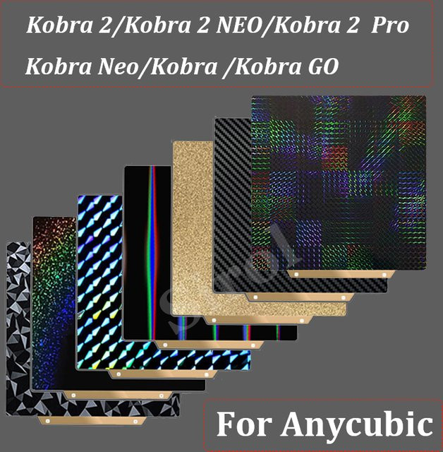 Anycubic PEI Federstahl-Bauplatte für Kobra 2, Kobra 2 Neo und Kobra 2 Pro, B/T: 230 x 230 mm - Bild 1