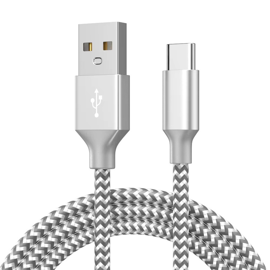 DIXSG USB-auf-Typ-C-Nylon-Datenkabel in Weiß für 10A Ultraschnelles Laden und Datenübertragung - Bild 4