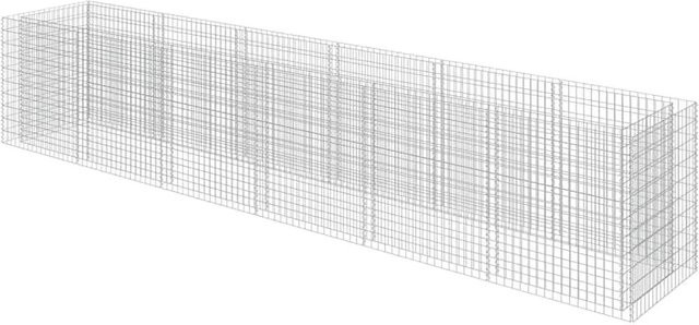 DELUKE Gabionen Hochbeet ROON aus verzinktem Stahl in Silber, B/T/H: 540 x 90 x 100 cm - Bild 1