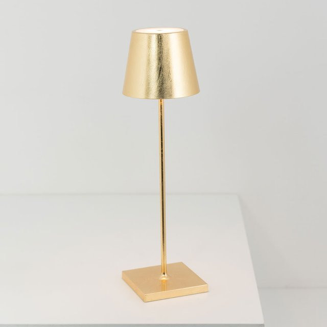 Zafferano Poldina Pro LED-Akkuleuchte in Blattgold, dimmbar mit CCT-Steuerung und Touch-Funktion - Bild 1