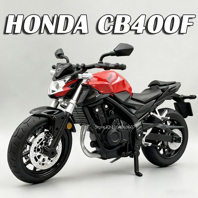 MAKEDA Honda CB400F Affe Motorrad, Spielzeug Modelle, 1:12, Metall - Bild 1