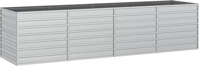 vidaXL Garten-Hochbeet aus verzinktem Stahl in Silber, B/T/H: 320 x 80 x 77 cm - Bild 1