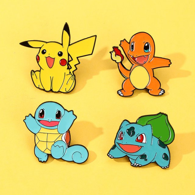 MINISO Pikachu Emaille Pins, 4-teiliges Set, Unisex - Bild 1