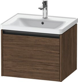 Duravit Waschtischunterschrank Ketho.2 in Nussbaum dunkelbraun, wandhängend, B: 58,4 cm, T: 45,5 cm, H: 44,0 cm - Bild 1