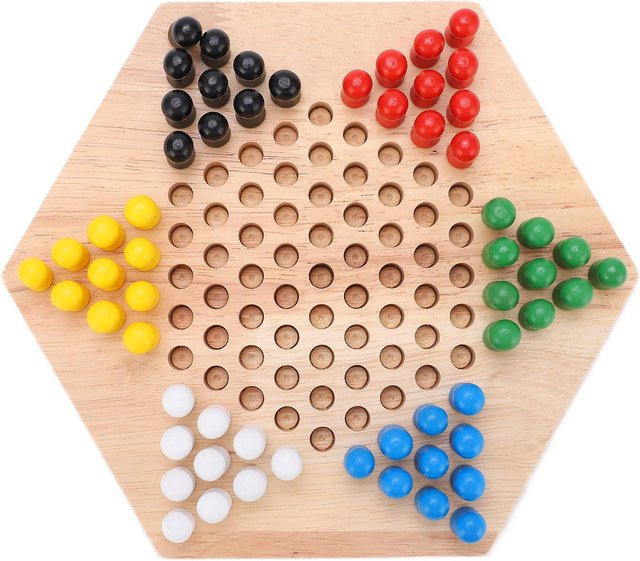 Fishine Chinesisches Dame Brettspiel Holz Bunt / Mehrfarbig - Bild 1