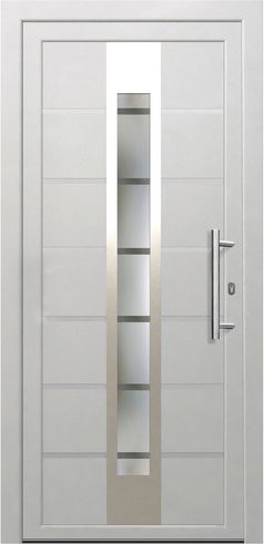 KNOCK Kunststoff-Haustür TROYA in Weiß mit Glaseinsatz und moderner Optik, Höhe: 200,0 cm, Breite: 100,0 cm - Bild 1