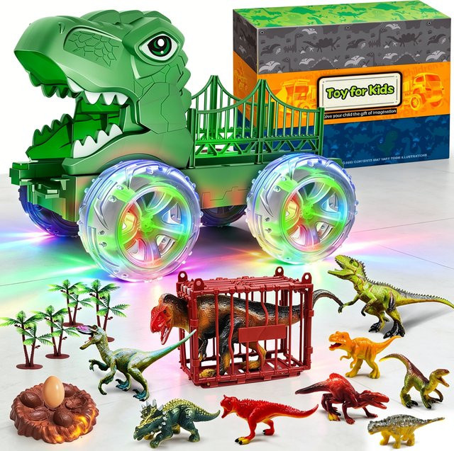 TONERJU T-Rex Dinosaurier-Truck-Spielzeugset, 16-teiliges Set - Bild 1