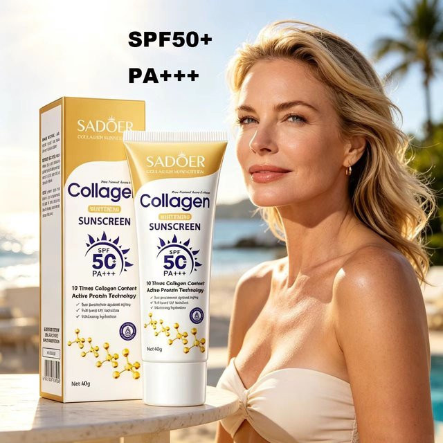 SADOER Kollagen Sonnencreme LSF 50+, Gesicht und Körper - Bild 1