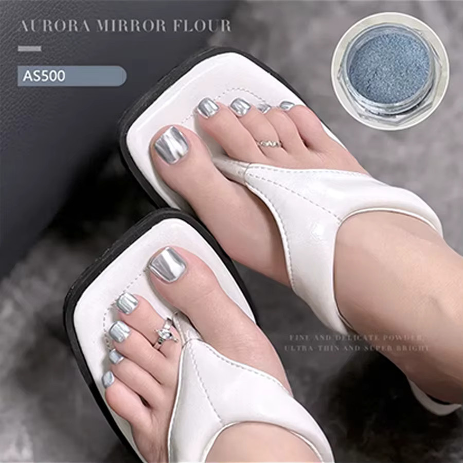 Nagelpulver mit Aurora-Farbverlauf, Metallic, AS500 - Bild 4