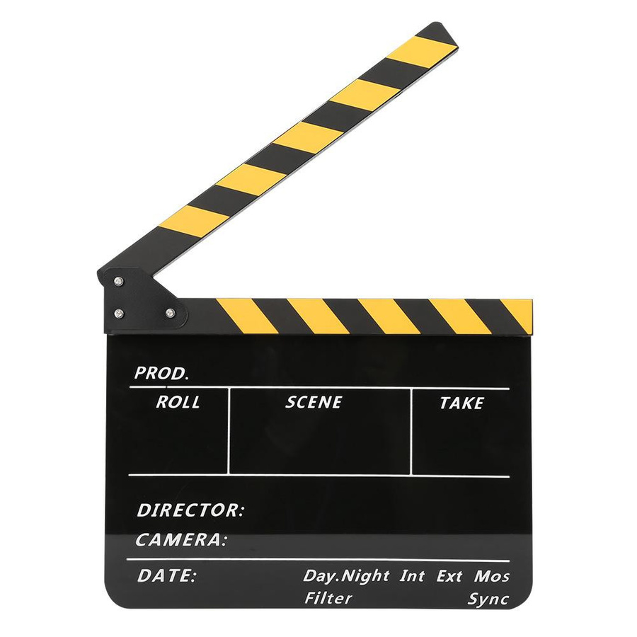 KaiSai Regisseur Filmklappe für Film, Fernsehen und Fotografie, Schwarz, B: 30 cm, H: 25 cm - Bild 4
