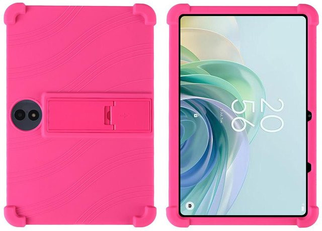 Stoßfeste Silikon-Schutzhülle mit Ständer für TCL TAB 11 Gen 2 und TCL TAB 11 FE in Pink - Bild 1