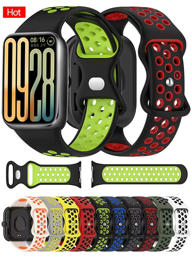Xiaomi Uhrenarmband Silikon, Schwarz, Redmi Watch 4, Redmi Watch 5, Xiaomi Band 8, Xiaomi Band 9 Pro - Bild 4