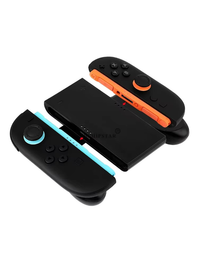 MBCHIPSTAR Joy-con Lade Grip Halterung für Nintendo Switch, Tragbarer Controller Grip mit Dual-Ladefunktion, Schwarz - Bild 5
