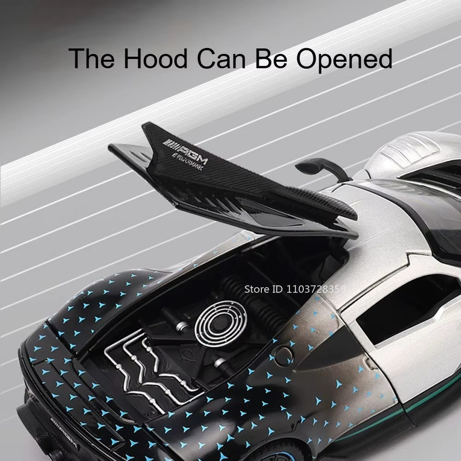 ONE Racing Supercar Modell Spielzeug, 1:32, Sportwagen, Metall, mit Licht und Sound - Bild 4
