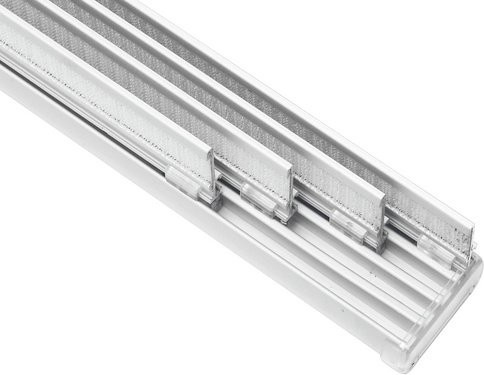 Gardinia Flächenvorhangschiene Komfort Komplett-Set, 4-läufig, Weiß, Aluminium, Deckenmontage oder Wandmontage - Bild 1