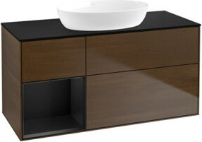 V&B Waschtischunterschrank Finion in Walnuss Venezia, Breite: 120 cm, Tiefe: 50,1 cm, Höhe: 50,1 cm - Bild 1