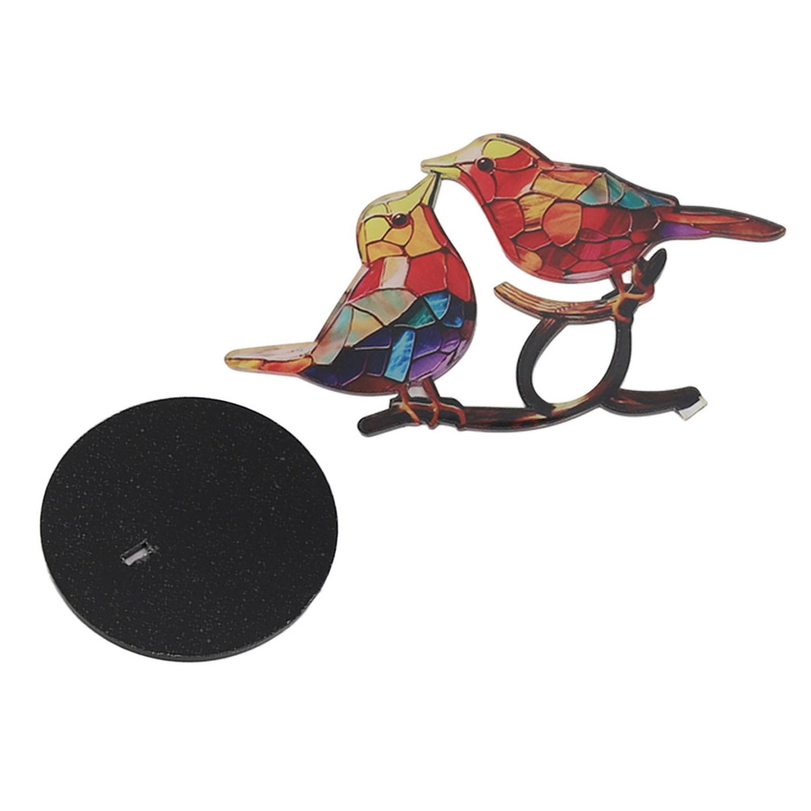 KaiSai Vögel auf Ast Ornamente aus Acryl in Bunt als Tischdeko für Büro und Zuhause - Bild 2