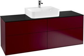 Villeroy & Boch Finion Waschtischunterschrank mit Wandbeleuchtung, Farbe Peony Matt, B: 160 cm, T: 60,3 cm - Bild 1