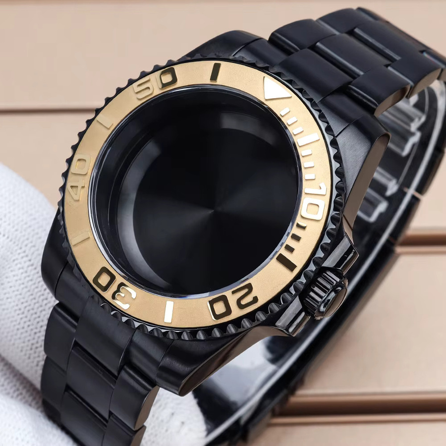 FEIYASHI Uhrengehäuse, 40 mm, Edelstahl, Schwarz, Keramik, Saphirglas, Unisex - Bild 2