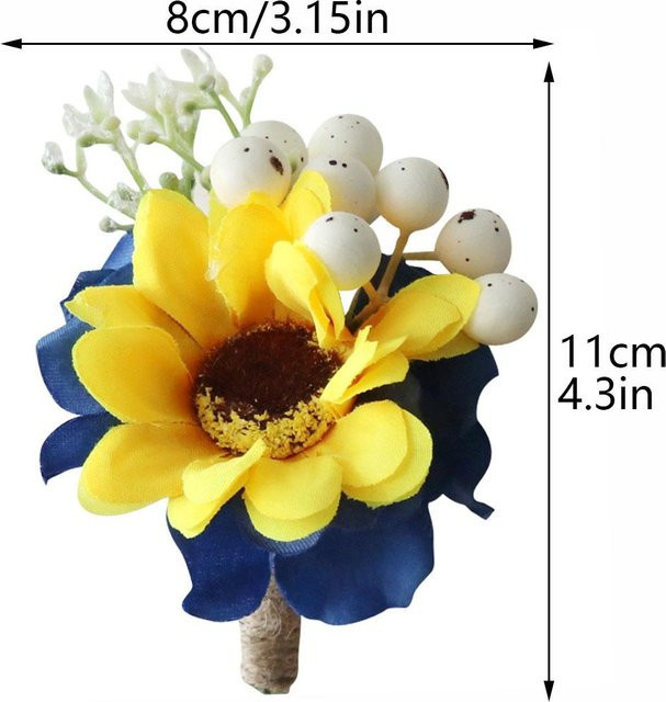 OutsideWorld Handgelenksblume Korsage, Sonnenblumen, Gelb, Unisex - Bild 1