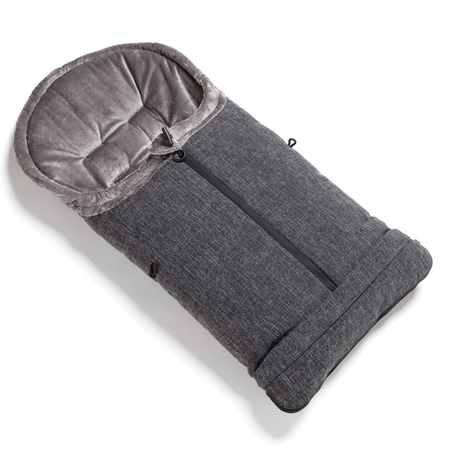 TFK Thermo-Fleece Fußsack mit verlängerbarem Fußteil in Anthrazit - Bild 1