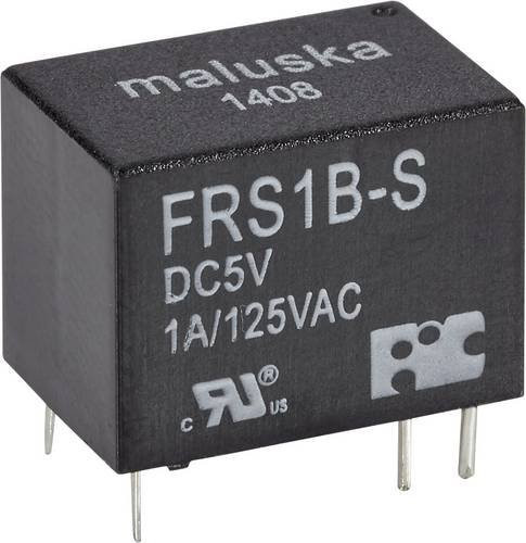 FiC Printrelais FRS1B-S-DC05, 5 V/DC, 1A, 1 Wechsler, Schwarz - Bild 1