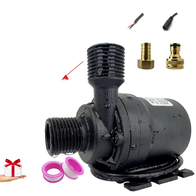 xmshxltd DC12V Wasserpumpe mit bürstenlosem Motor, 1000L/H, 8M Förderhöhe, 1/2 Zoll Tauchpumpe, IP68, Schwarz - Bild 7