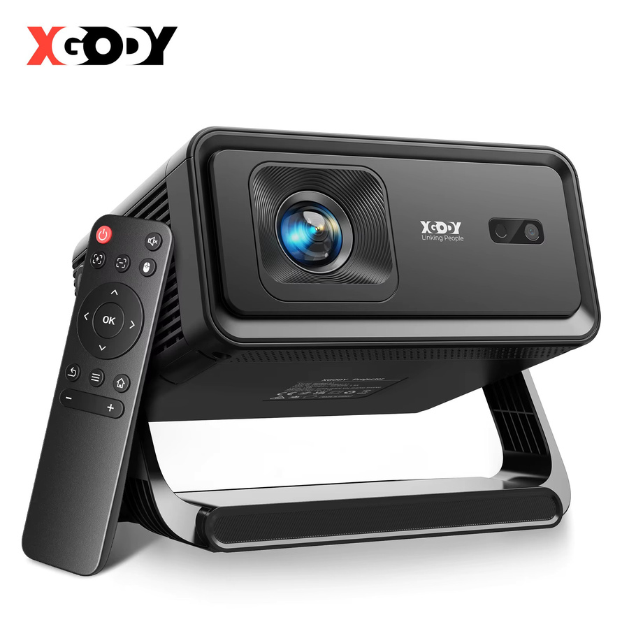 XGODY Gimbal A1 Tragbarer Outdoor-Projektor mit Autofokus, Android 14, 8K/4K Unterstützung, 360ANSI, Native 720P HD, Wifi6 und Bluetooth 5.4, Schwarz - Bild 6