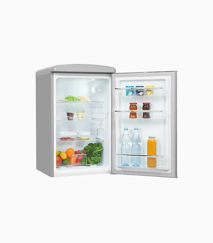 Exquisit RKS120-V-H-160F Retro Vollraumkühlschrank grau, B/T/H: 57,5 x 62,0 x 160,0 cm - Bild 2