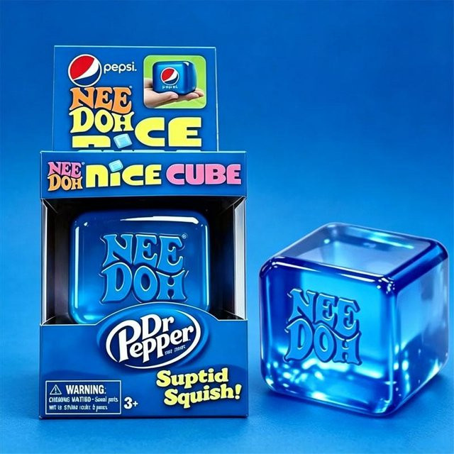 NeeDoh Nice Cube Super Squeeze, Fidget Spielzeug, Rot, ab 14 Jahre - Bild 1