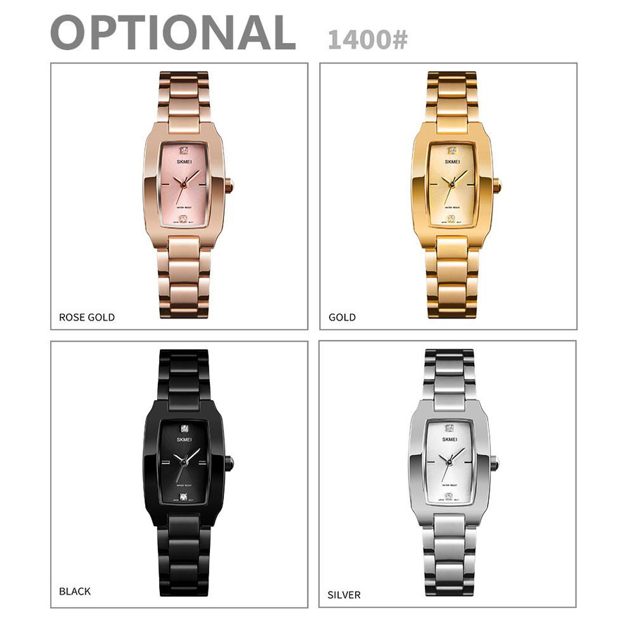 SKMEI Armbanduhr Quarz, Edelstahl, Gold, Damen - Bild 5