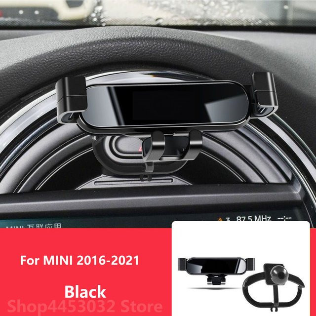 Drehbarer Handyhalter für Mini Cooper S F54 R60 F60 F55 F56 F57 in Schwarz - Bild 1
