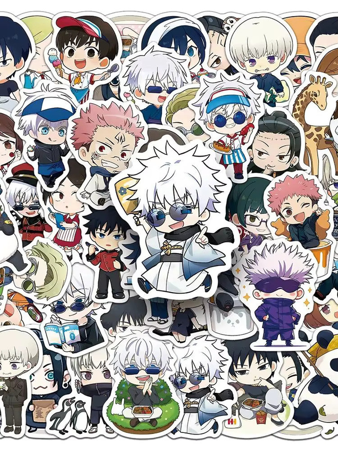 Bandai Jujutsu Kaisen Cartoon Aufkleber, Bunt / Mehrfarbig, Set / Bundle - Bild 4