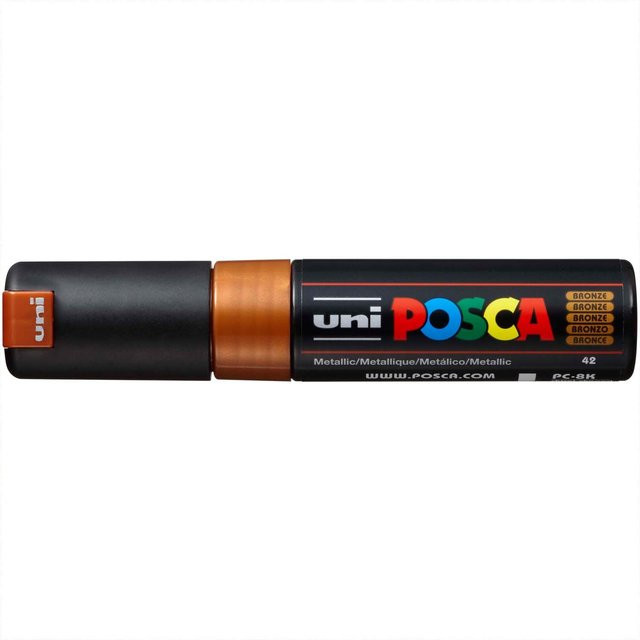 uni POSCA-Marker PC-8K mit 8mm Keilspitze in Bronze/Gold - Bild 1