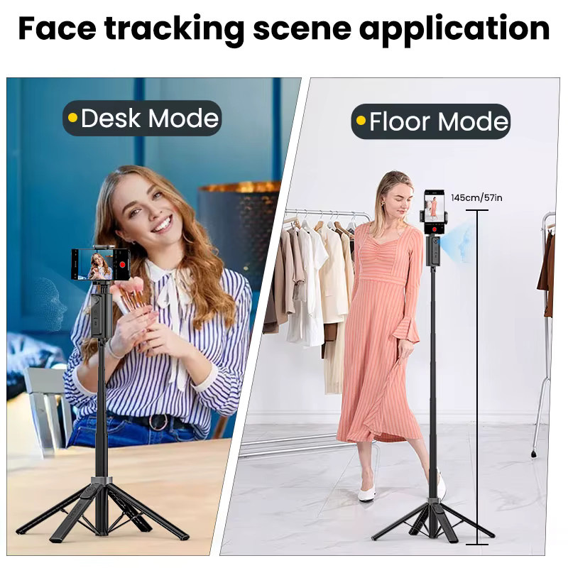 AOCHUAN Smart M3 Handheld-Selfie-Stick mit AI Tracking und 360 Grad Rotation in Schwarz - Bild 2