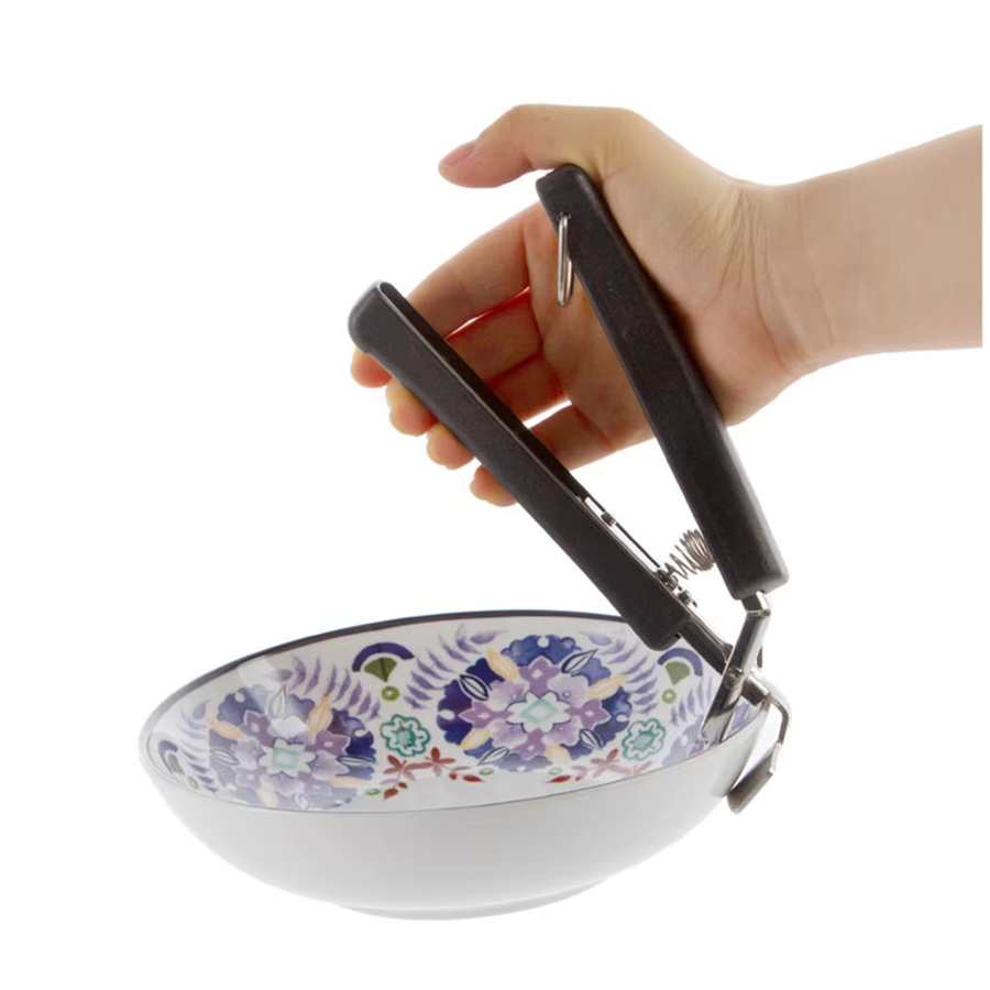 Elenxs Silikon Topf- und Pfannengreifer in Schwarz als hitzebeständiger Schüsselhalter und Clip-Greifer für die Küche - Bild 2