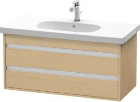 Duravit Waschtischunterschrank Ketho wandhängend in Beige Matt mit 2 Schubladen, Breite: 100 cm, Tiefe: 45,5 cm, Höhe: 48 cm - Bild 1