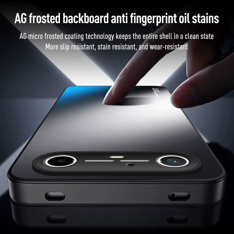 Schutzhülle mit Standfunktion für Tecno Pova Slim 5G und Spark Slim 5G, Frosted Anti-Drop Case aus PC, Blau und Schwarz - Bild 1