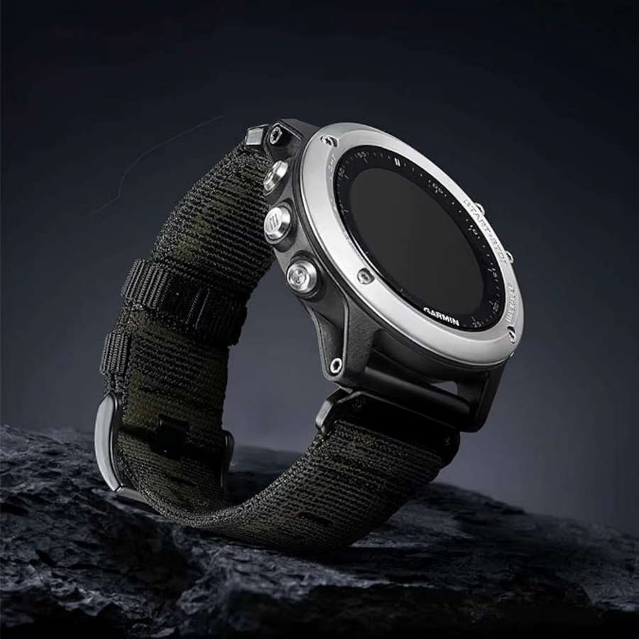 Nylonarmband Garmin, 22 mm, 26 mm, Schwarz, Unisex - Bild 3