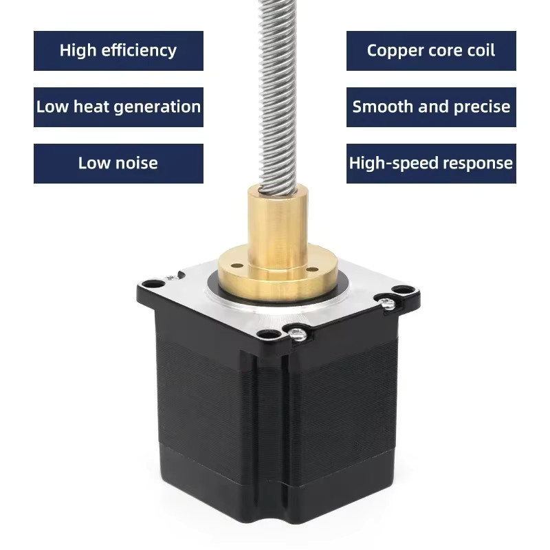 UMOT Gewindespindel für CNC-Linearantriebe und Schrittmotoren Nema8 bis Nema23, nicht-kapazitive Durchgangswelle mit Durchmessern 3,5 mm, 5 mm, 8 mm, 9,5 mm oder 10 mm - Bild 4
