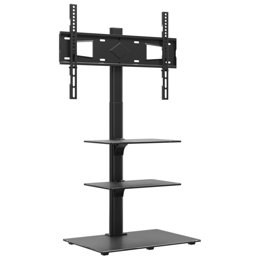 Vidaxl Eck-TV-Ständer für 32-65 Zoll, 3-stöckiges TV-Lowboard in Schwarz Matt - Bild 2