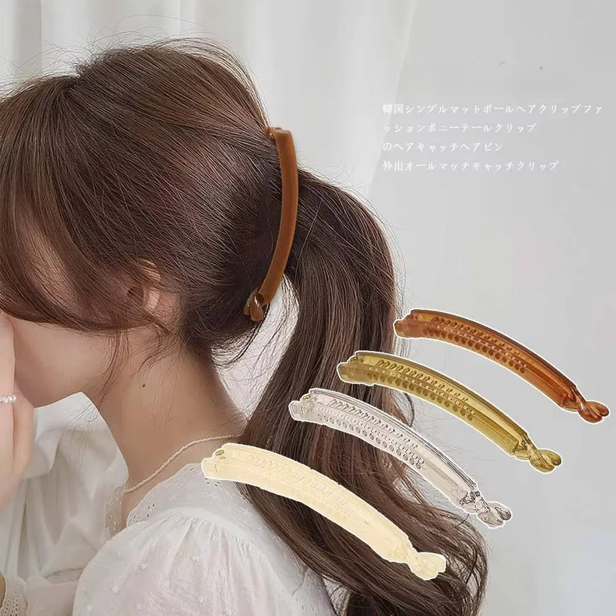 Haarclip Banane, Acryl, Transparent, Damen - Bild 2
