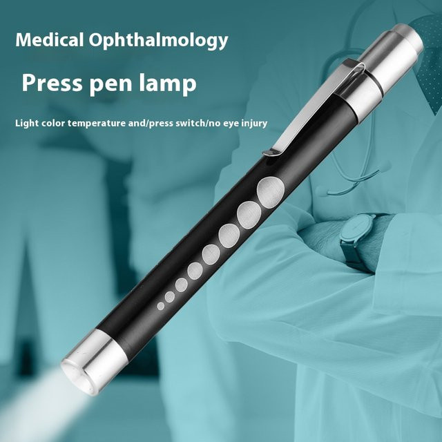 ESMARTER Mini-Taschenlampe mit medizinischem Stift, tragbare LED-Taschenlampe in Weiß mit gelbem Licht für Diagnose und Messungen - Bild 1